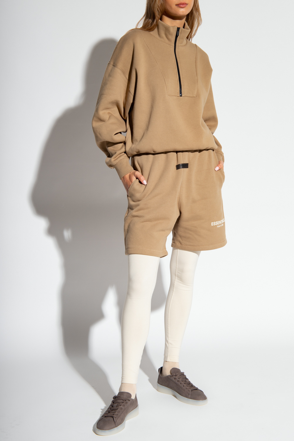 ESSENTIALS ZIP-UP OVERSIZED SWEATSHIRT 