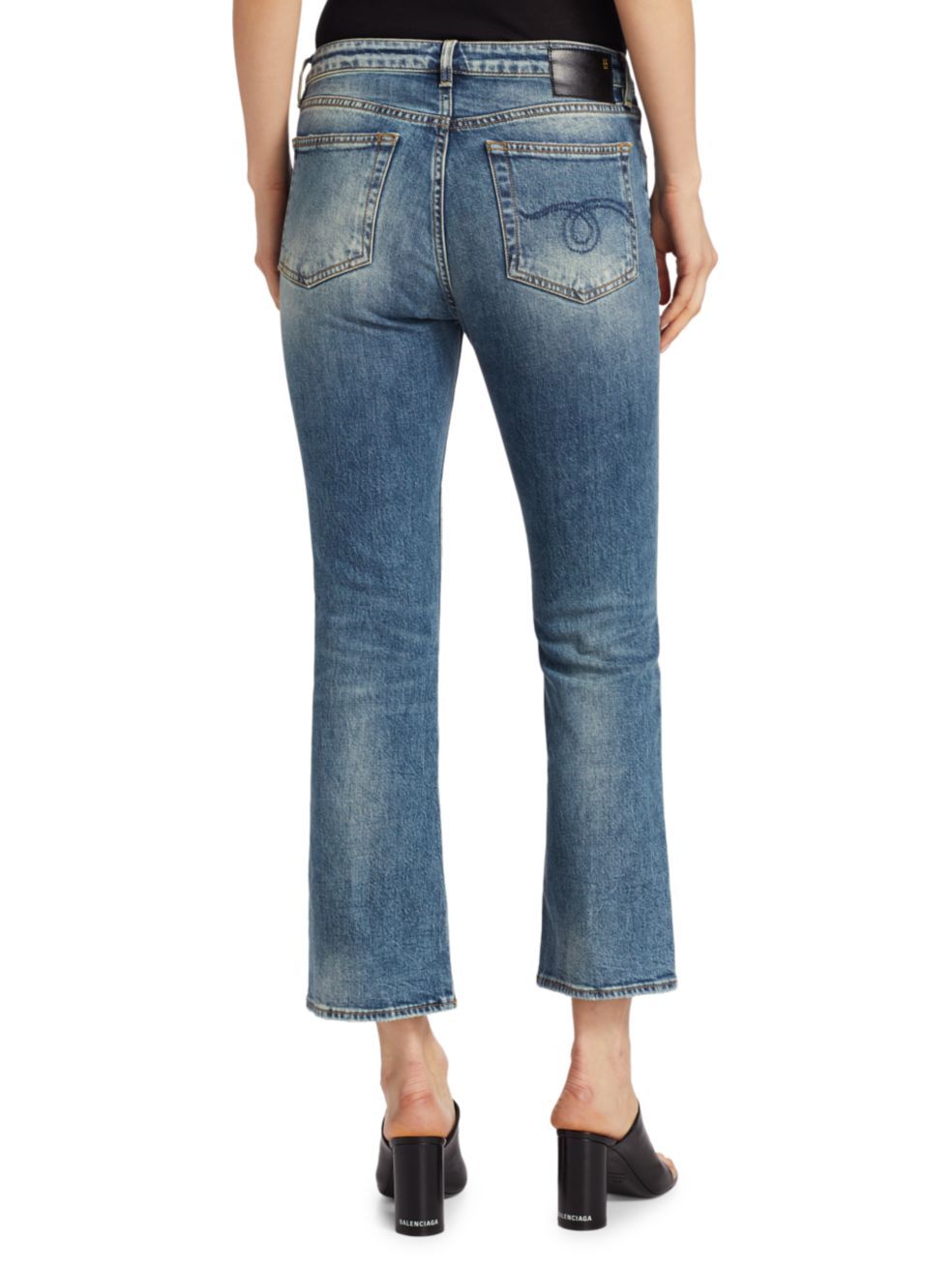 R13 Mid-rise Flared Jeans In Blue