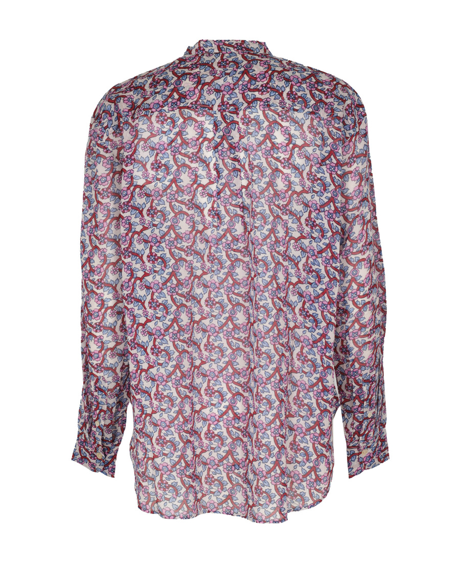 Shop Isabel Marant Étoile Floral-print Organic Cotton Shirt In Purple
