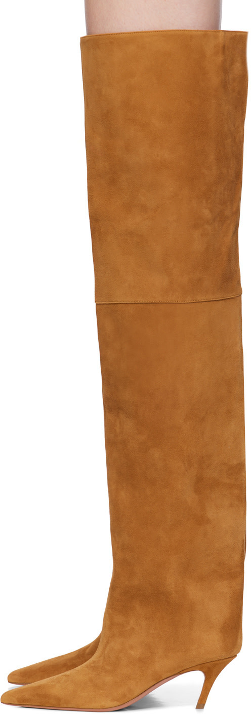 AMINA MUADDI POINTED BOOTS