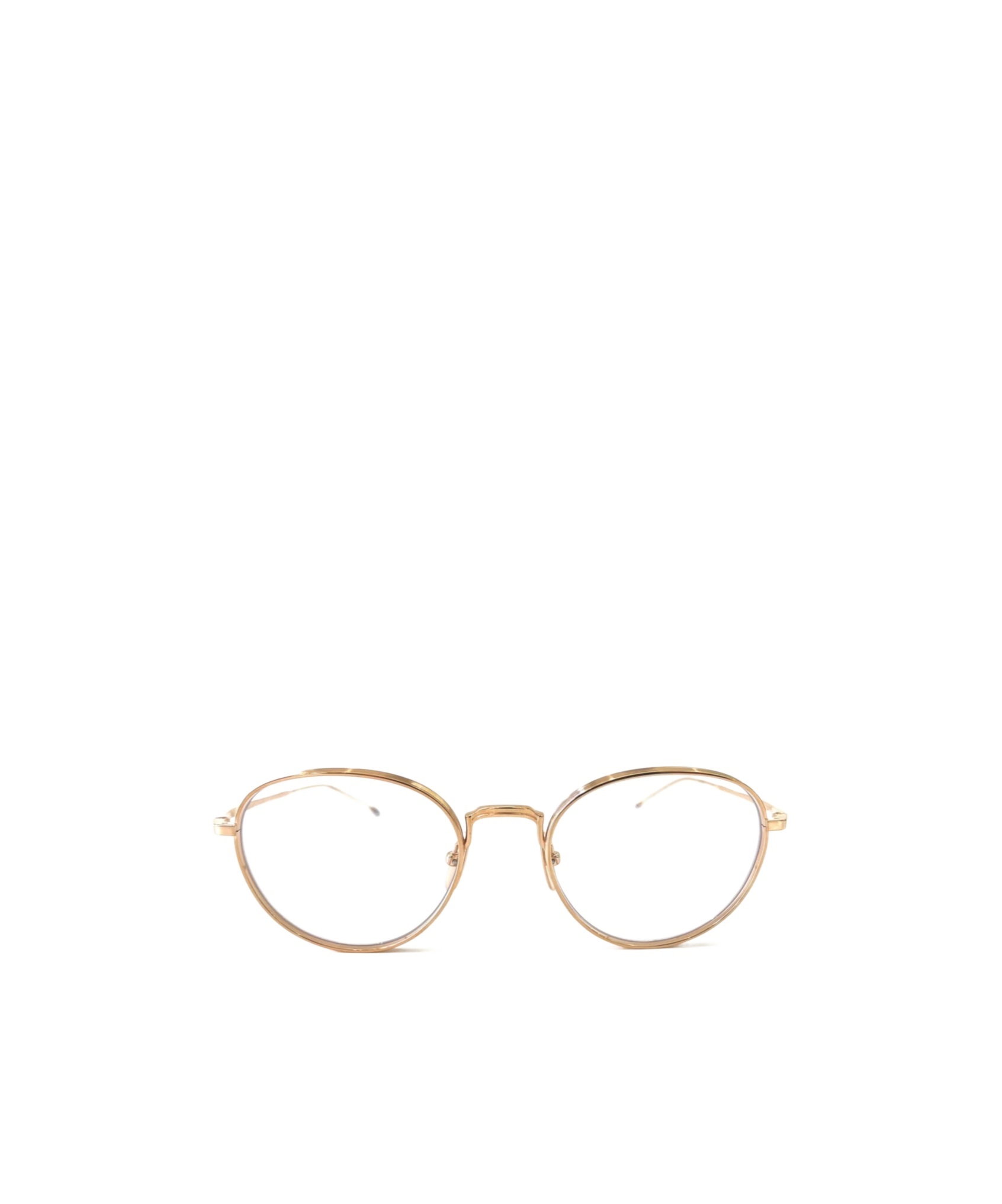 Shop Thom Browne Round-frame Titanium Glasses In Nude