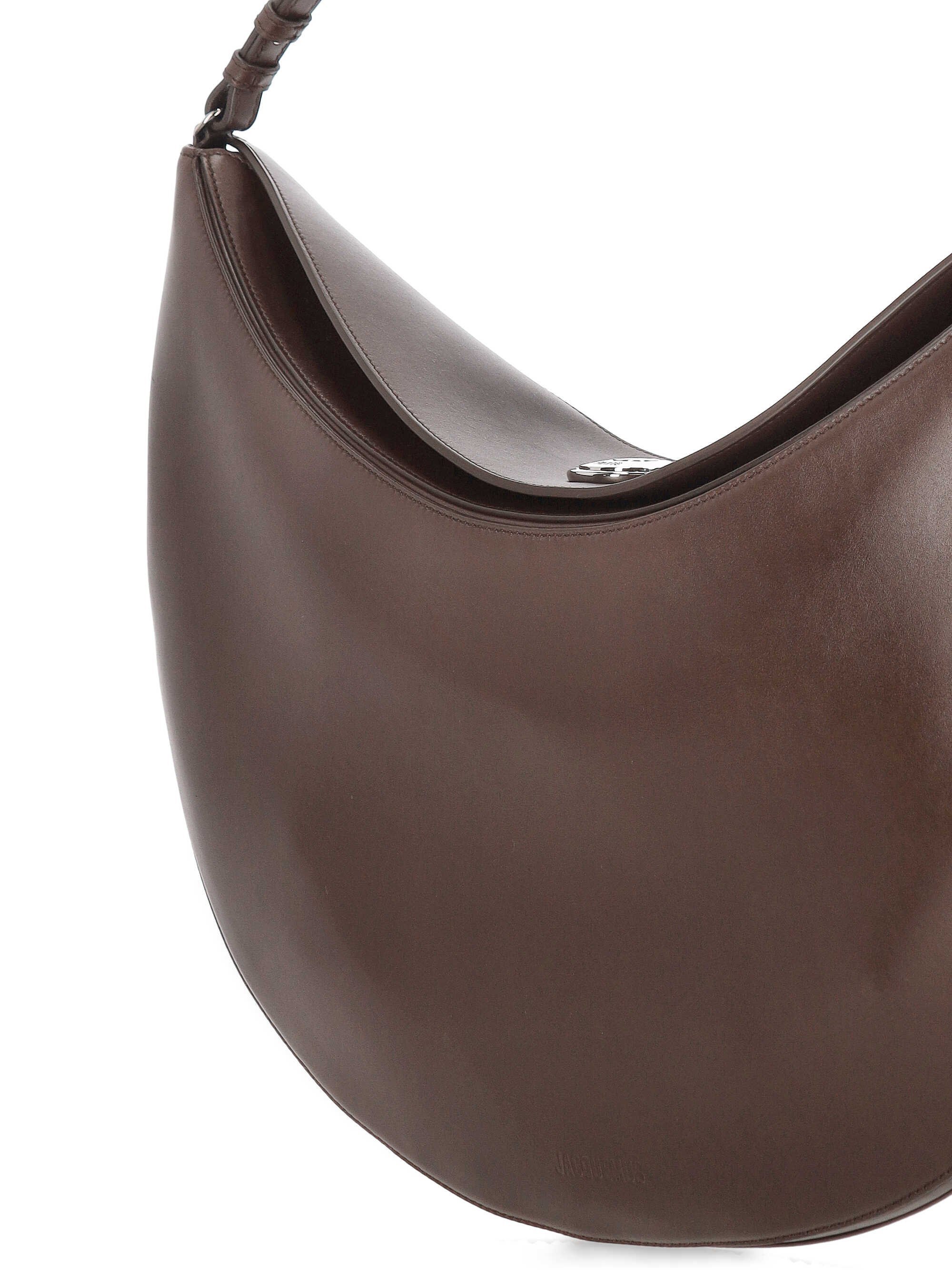 Jacquemus Oval Shoulder Bag In Brown