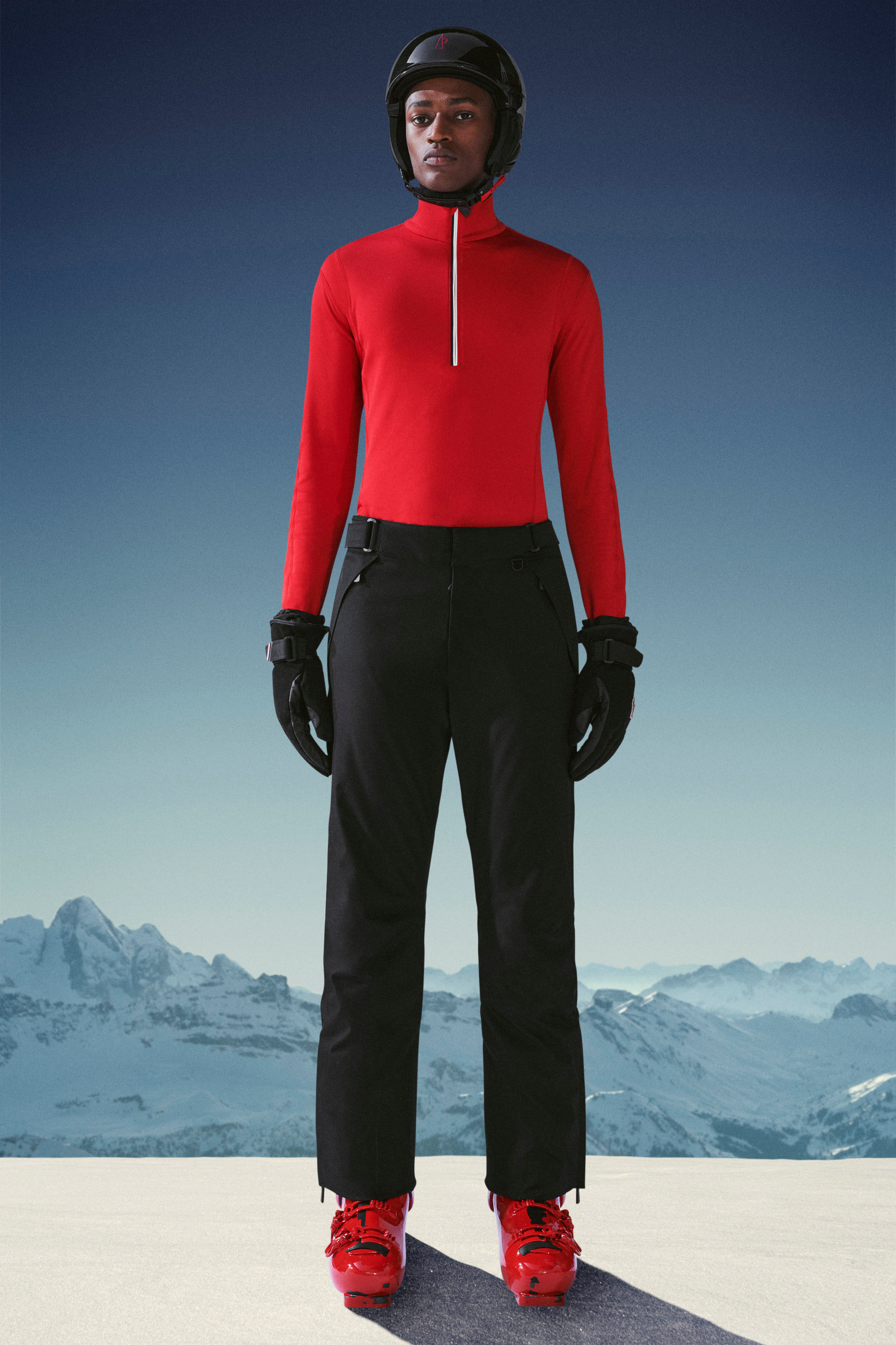 Moncler Embossed Logo Ski Pants In Black