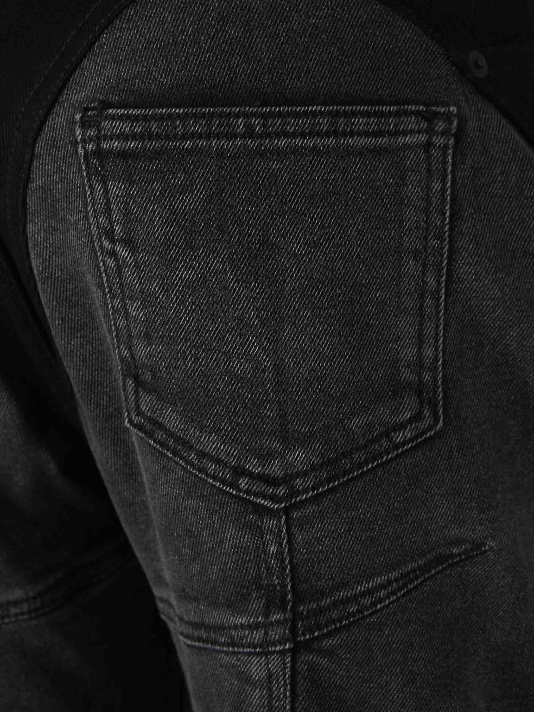 Mugler Bi-color Skinny Jeans In Black
