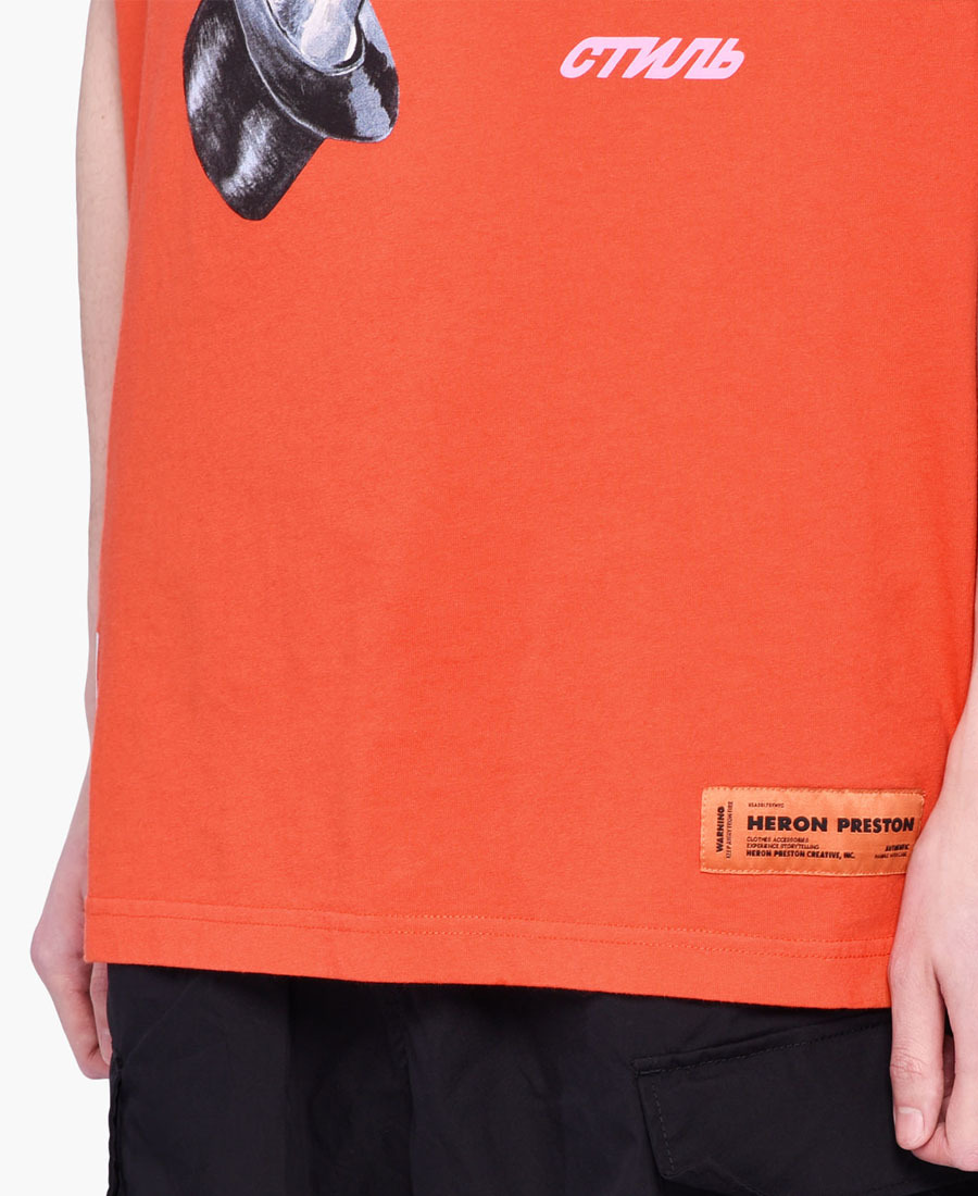 Heron Preston Logo Round-necked T-shirt In Red