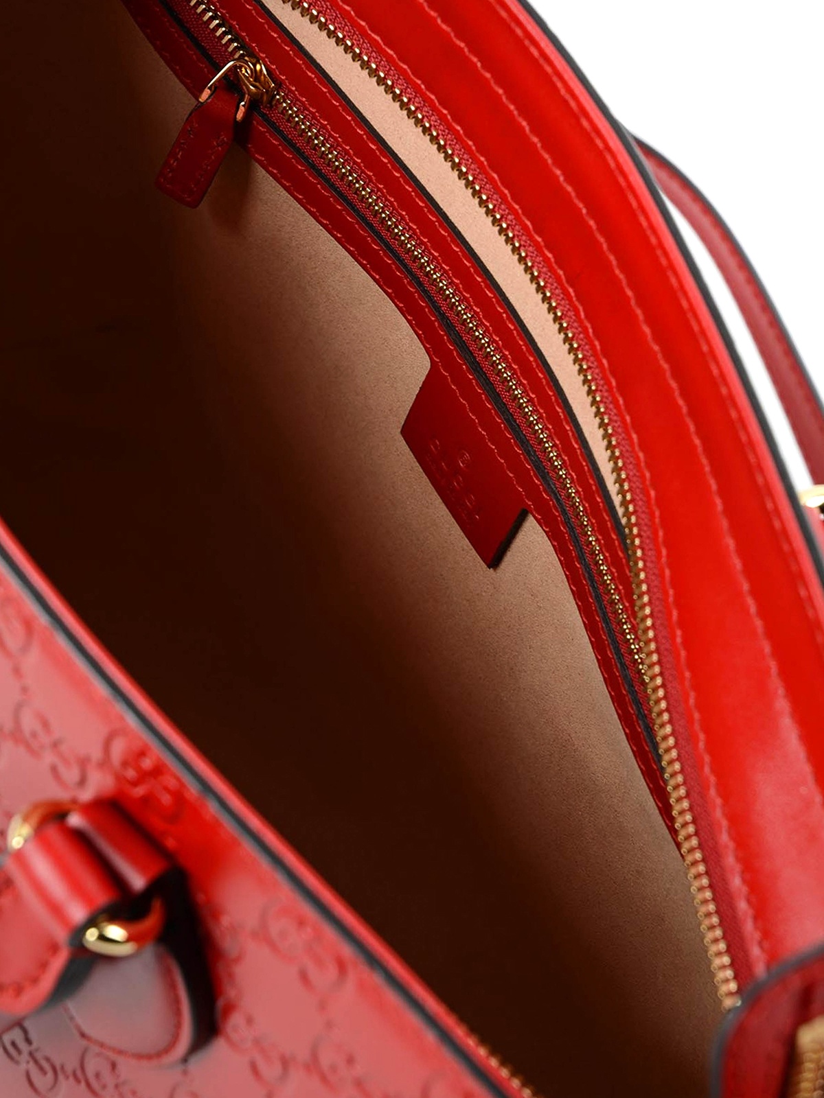 GUCCI GG LOGO EMBOSSED HANDBAG