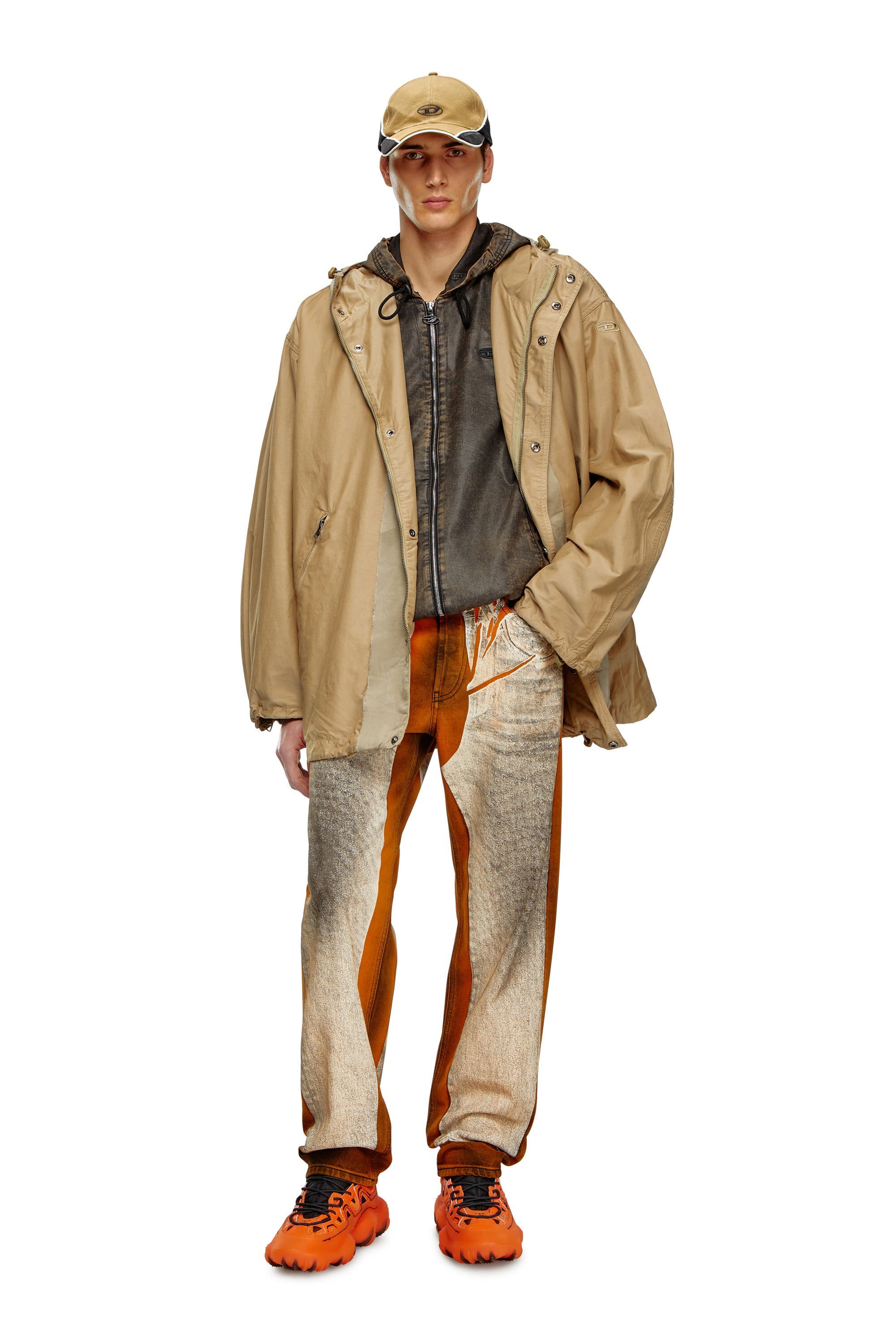 Diesel J-mckell Logo-embroidered Jacket In Nude