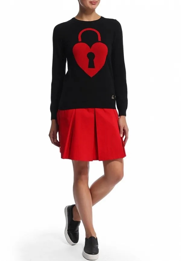 MOSCHINO LONG-SLEEVED LOGO DETAIL PULLOVER