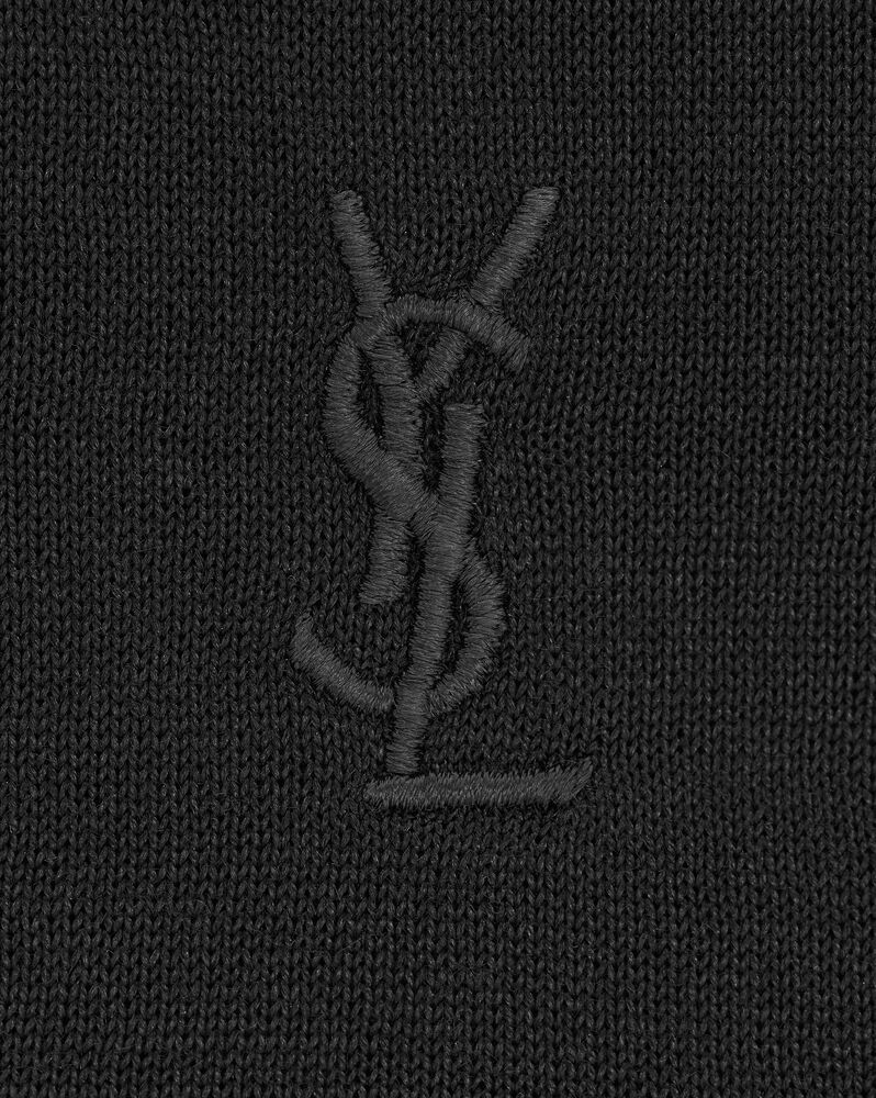 Saint Laurent Cassandre Tank Top In Silk Jersey In Black