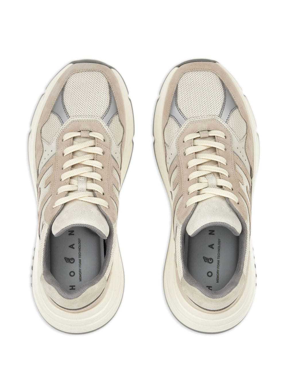 Hogan Leather Sneakers With Chunky Rubber Sole In White