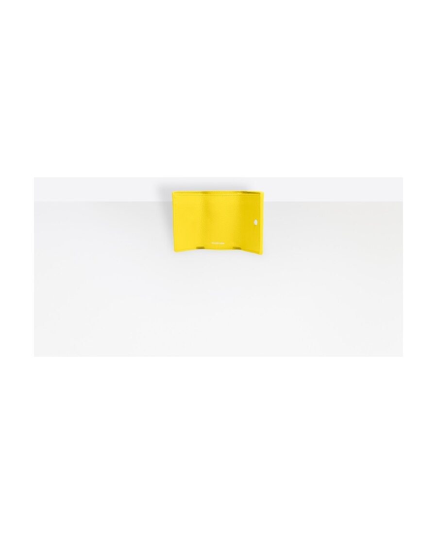 Balenciaga Mini Paper Wallet In Yellow