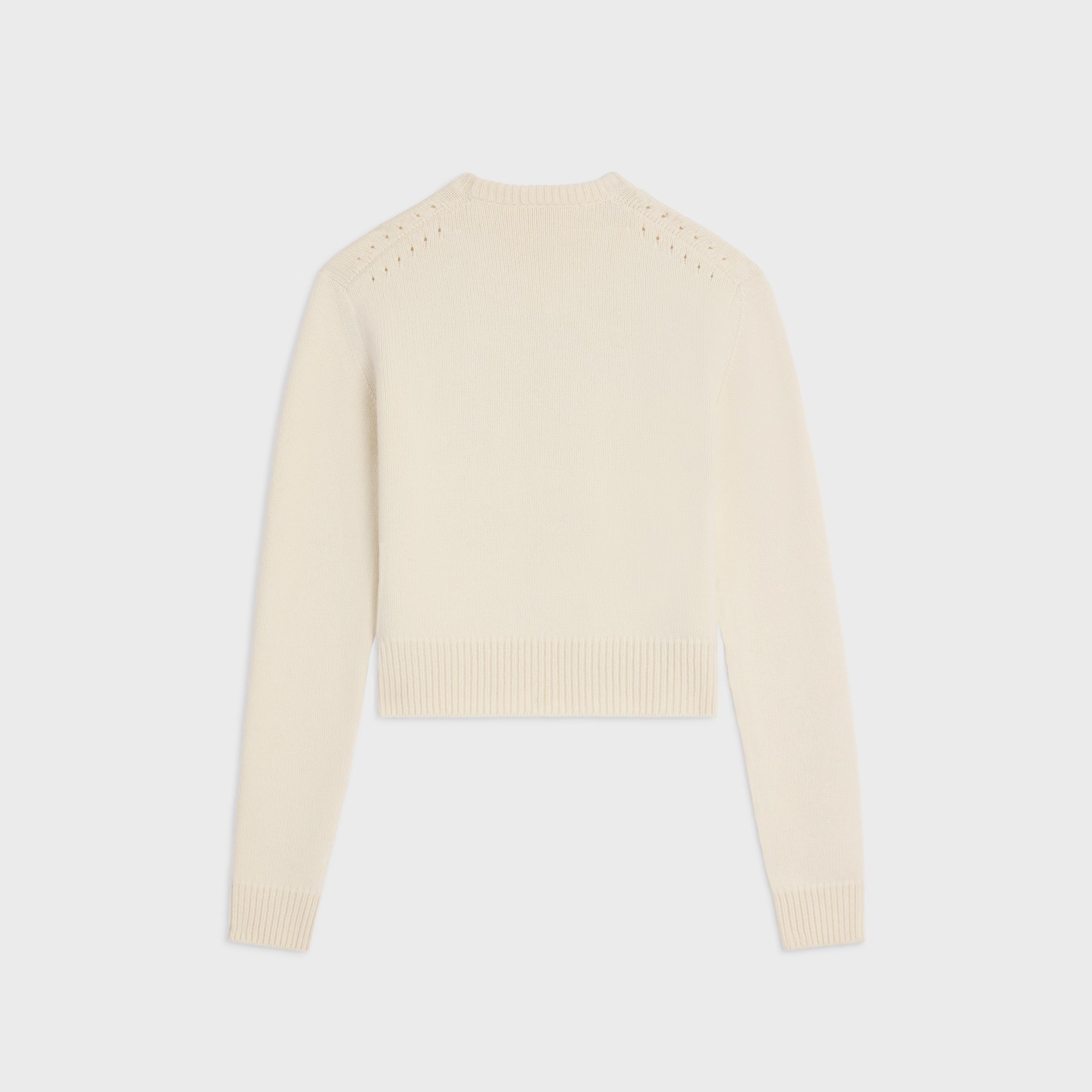 Celine Slim-fit Logo-intarsia Cashmere Sweater In Nude
