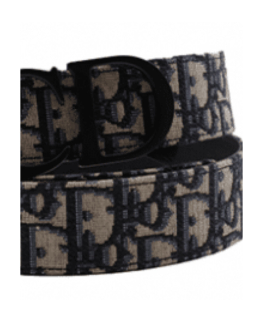 Dior Double-sided Belt In Black