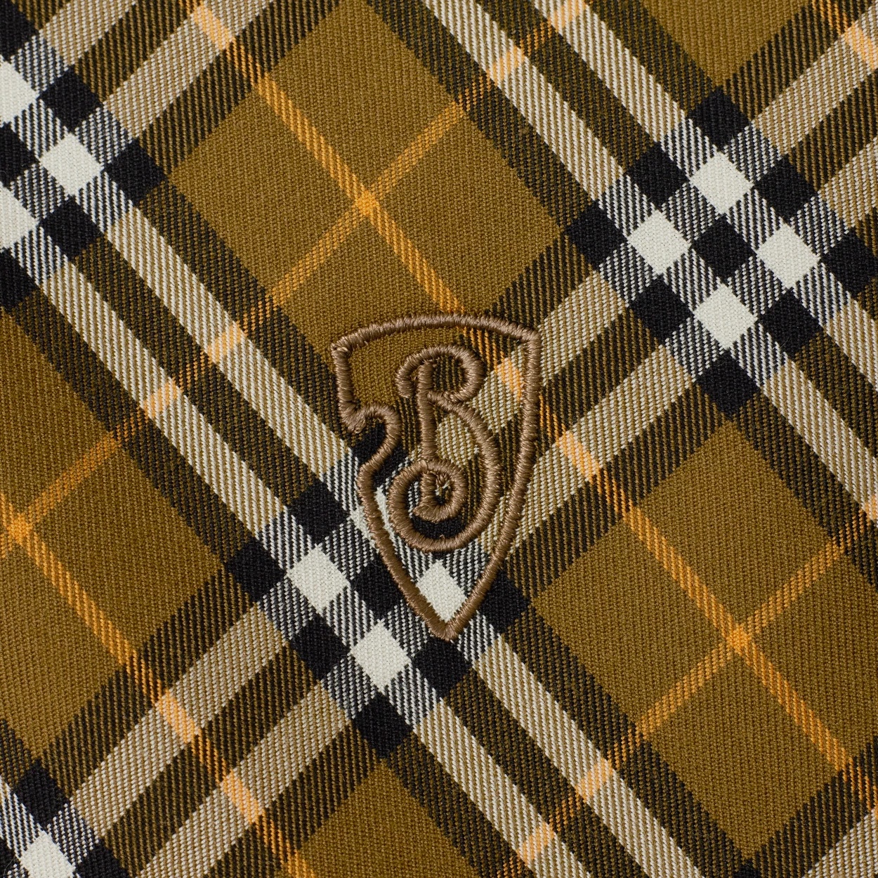 Burberry Button-down Collar Logo-embroidered Checked Cotton-flannel Shirt In Green