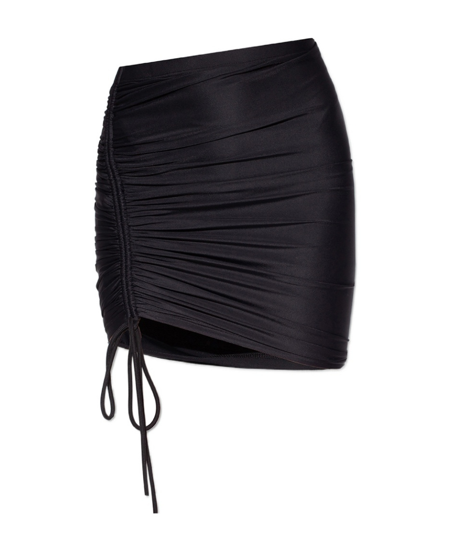 Balenciaga Gathered Stretch Mini Skirt In Black