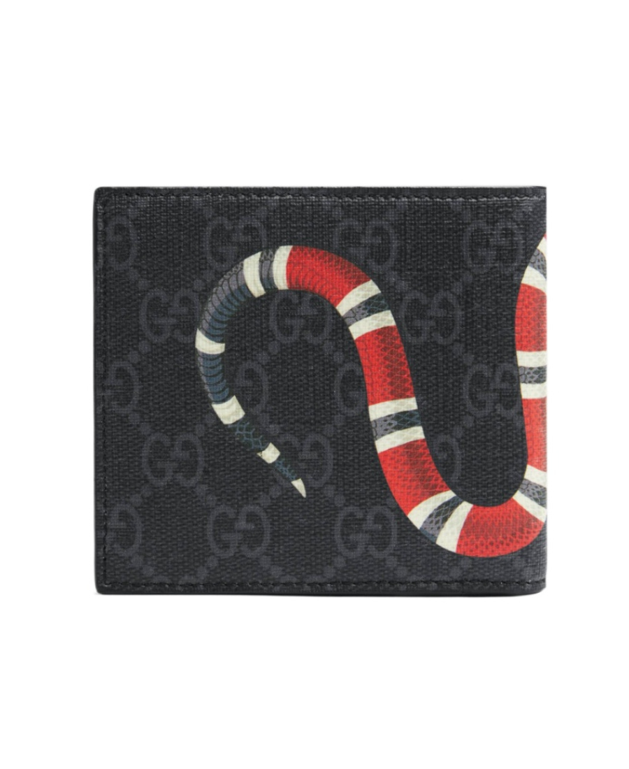 Shop Gucci Kingsnake Print Gg Supreme Wallet In Multicolor