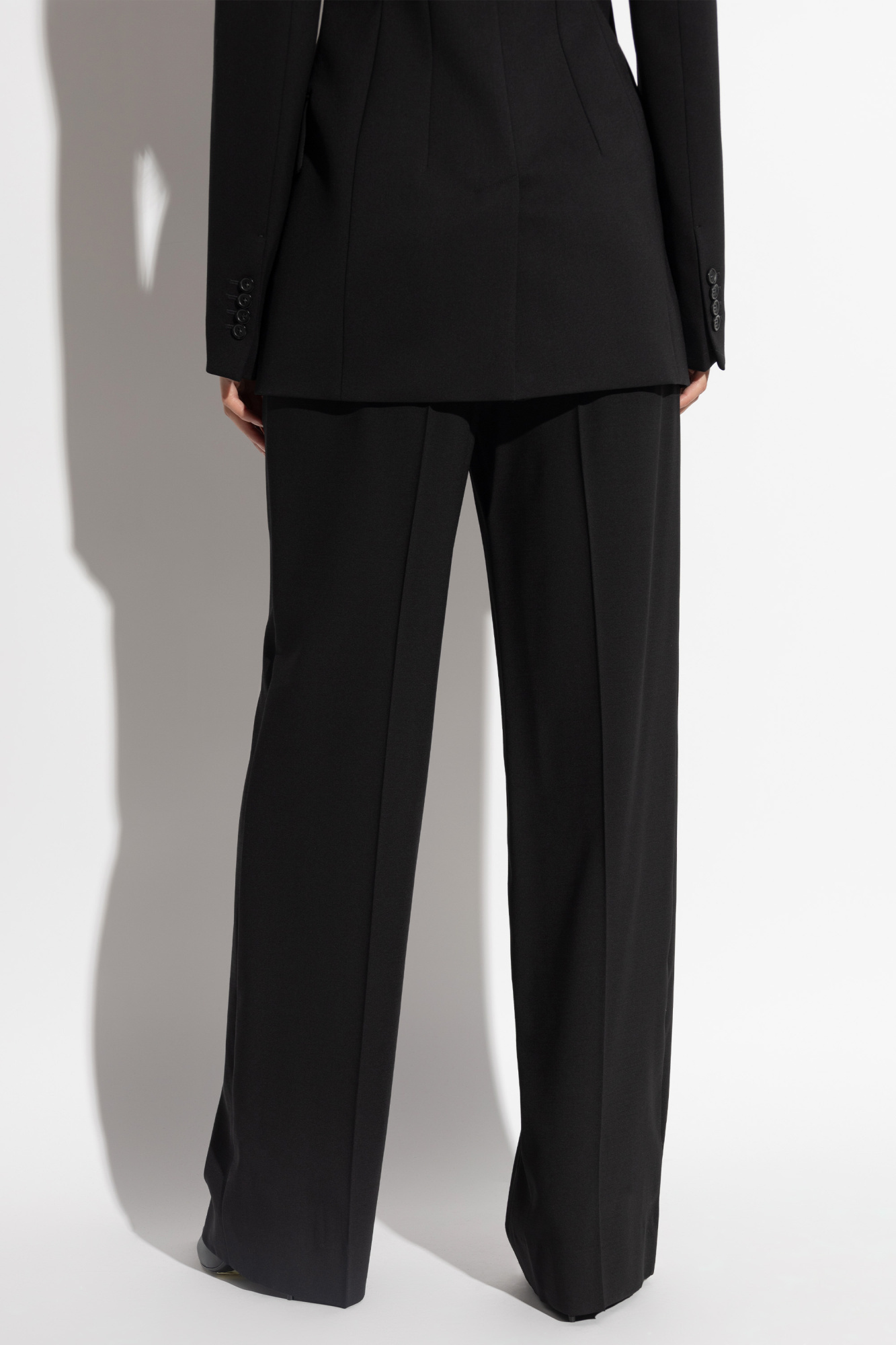 Dolce & Gabbana Pressed-crease Trousers In Black