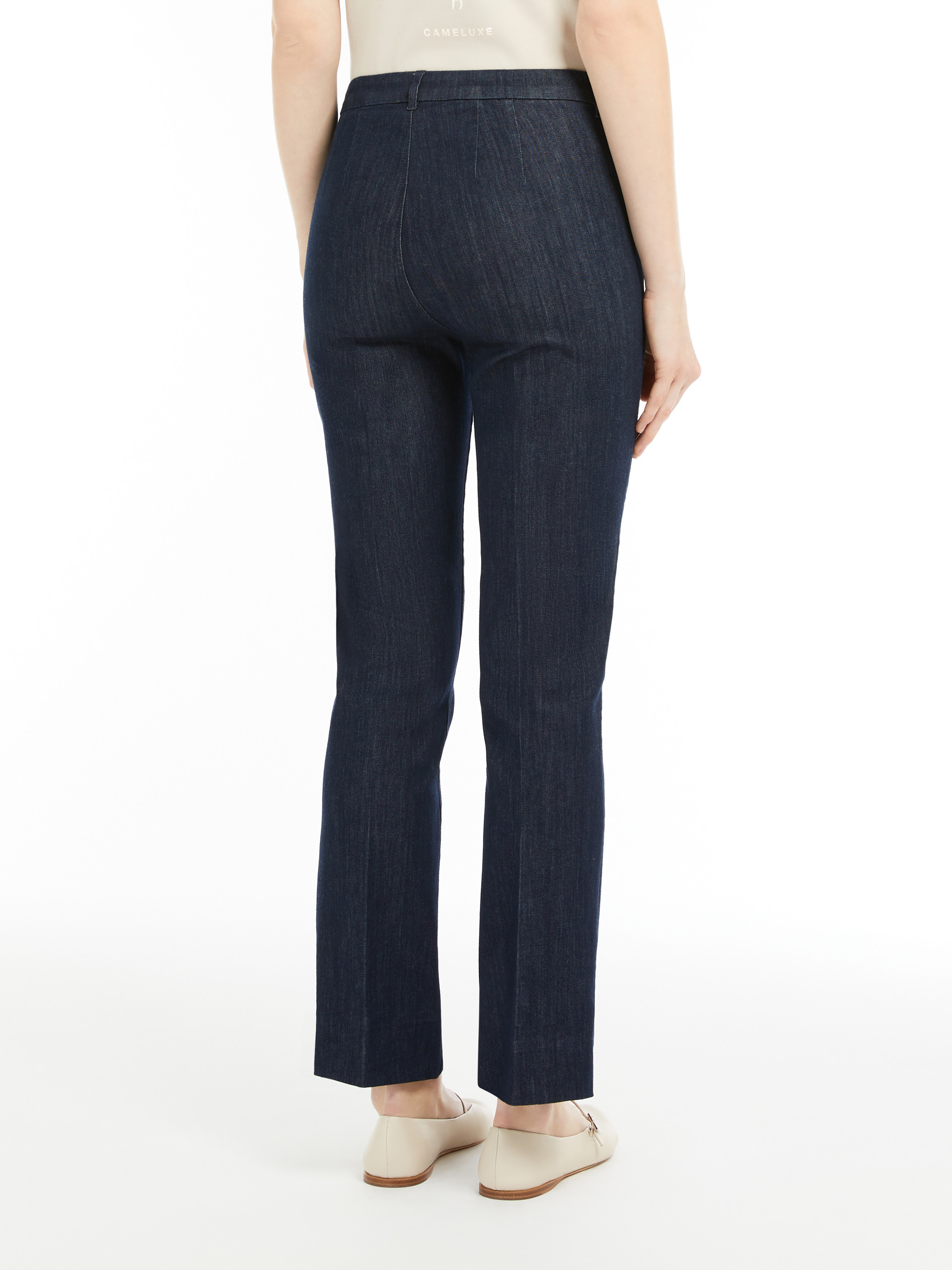 Max Mara Stretch Jeans Tights In Black