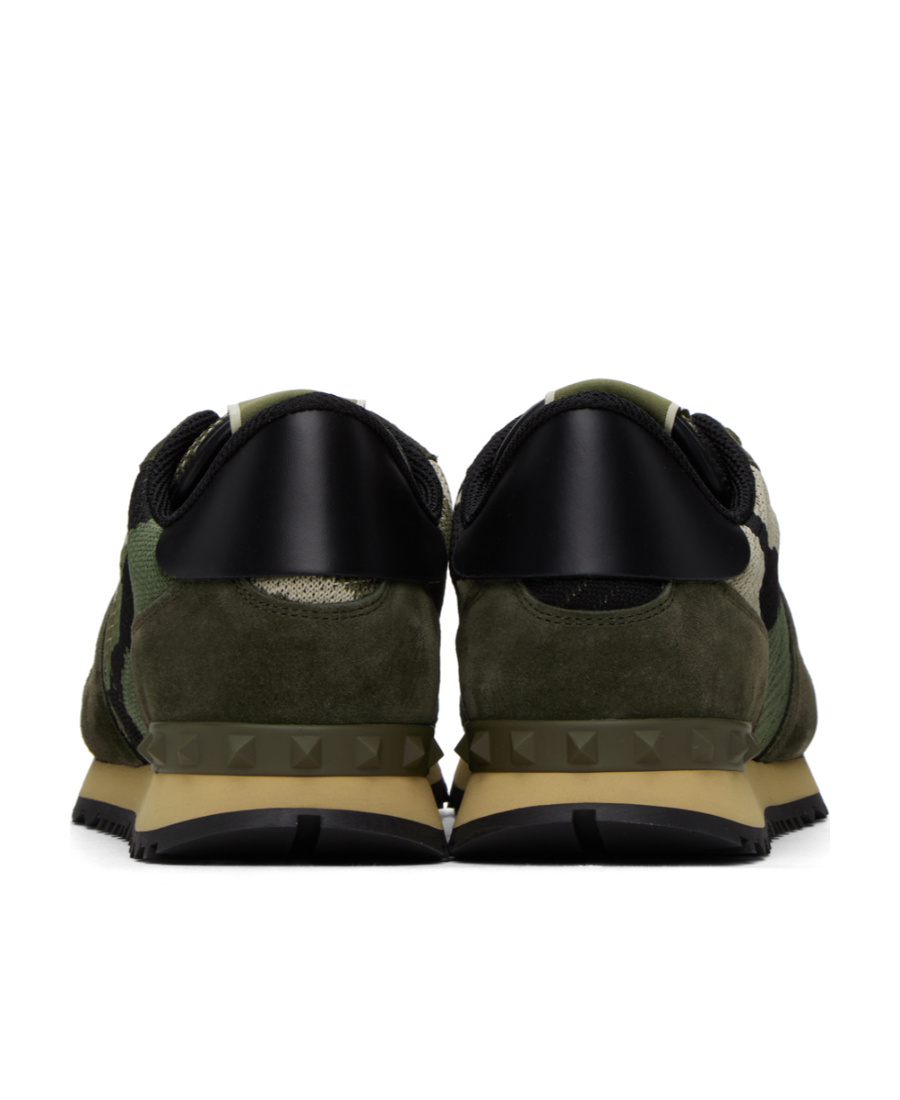 Valentino Camouflage Pattern Low Upper Board Shoes In Black