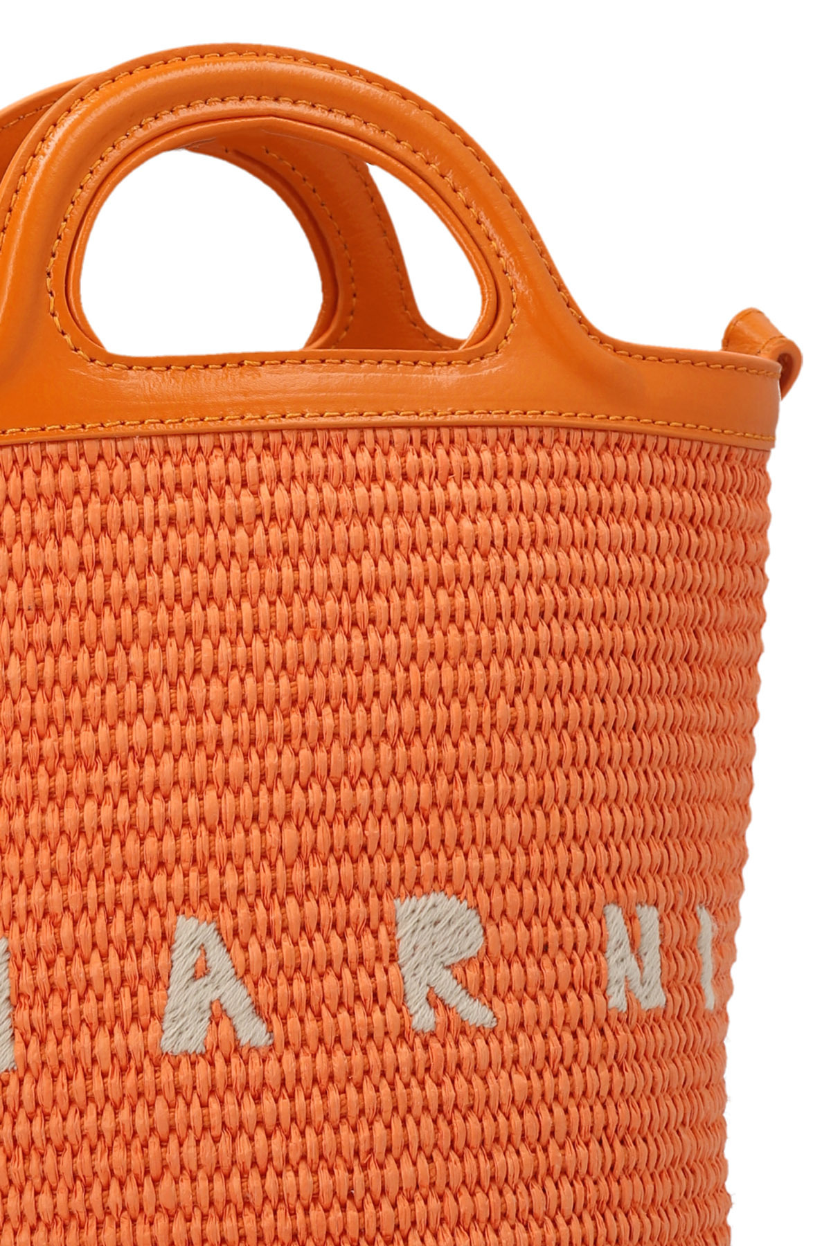Marni Mini Secchiello Bucket Bag In Orange