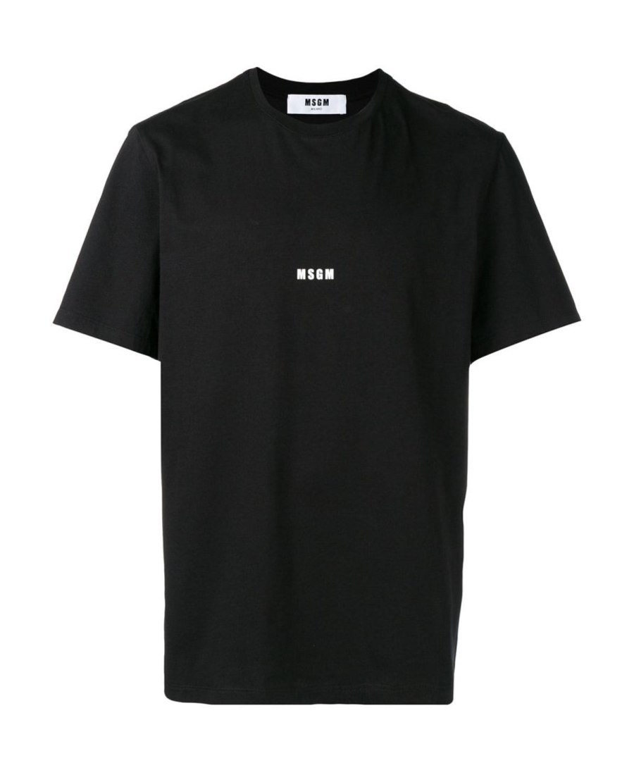 Msgm Viscose Pattern T-shirt In Black