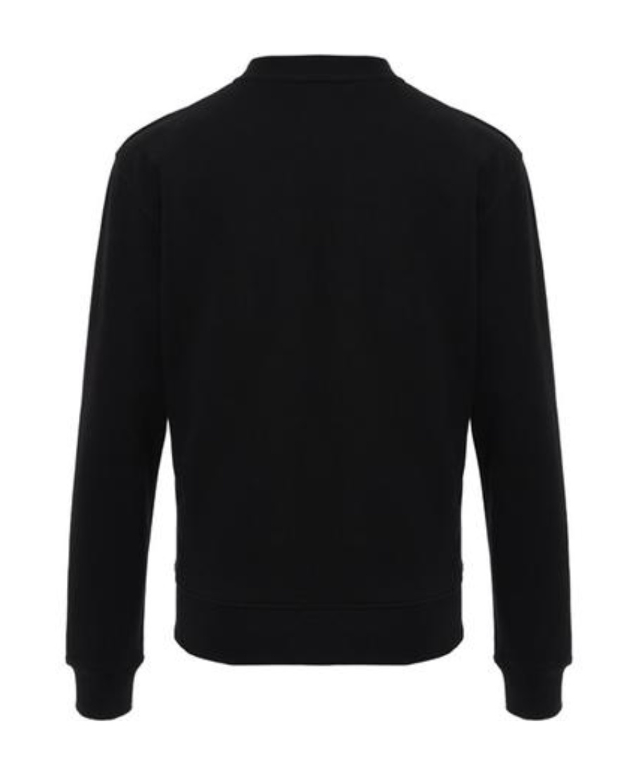 Msgm Logo-print Long-sleeve Sweatshirt In Black