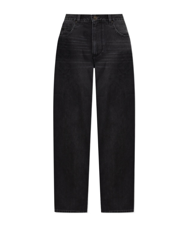 Isabel Marant Belt Loop Denim Trousers In Black
