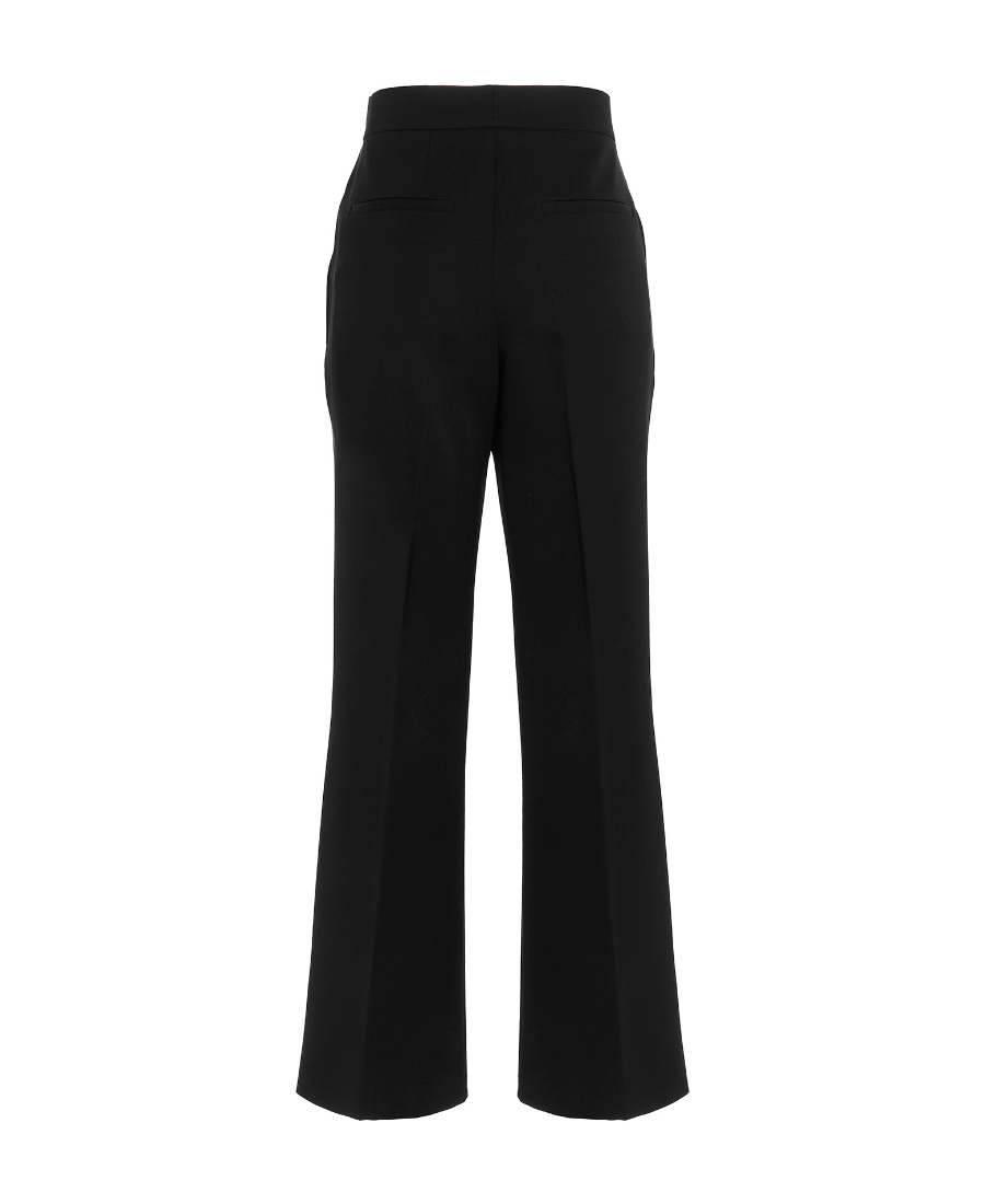 Jil Sander High-waisted Cropped Trousers In Black