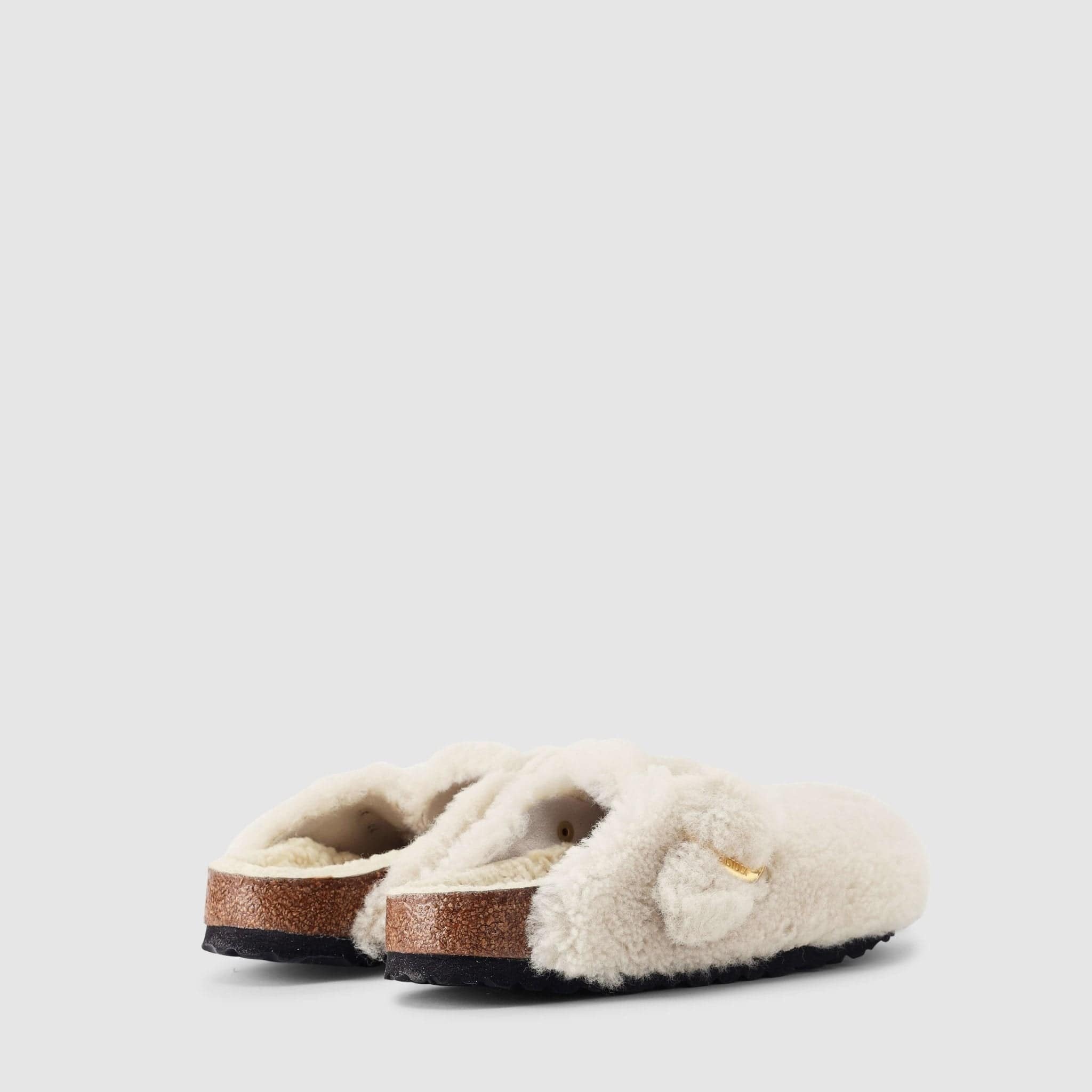 Shop Birkenstock Boston Buckled Platform Slides In Nude