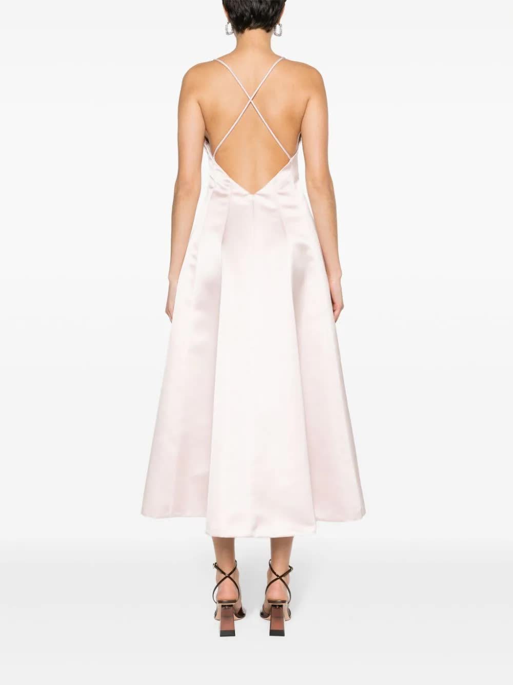 Shop Philosophy Di Lorenzo Serafini V-neck Suspender Dress In Pink