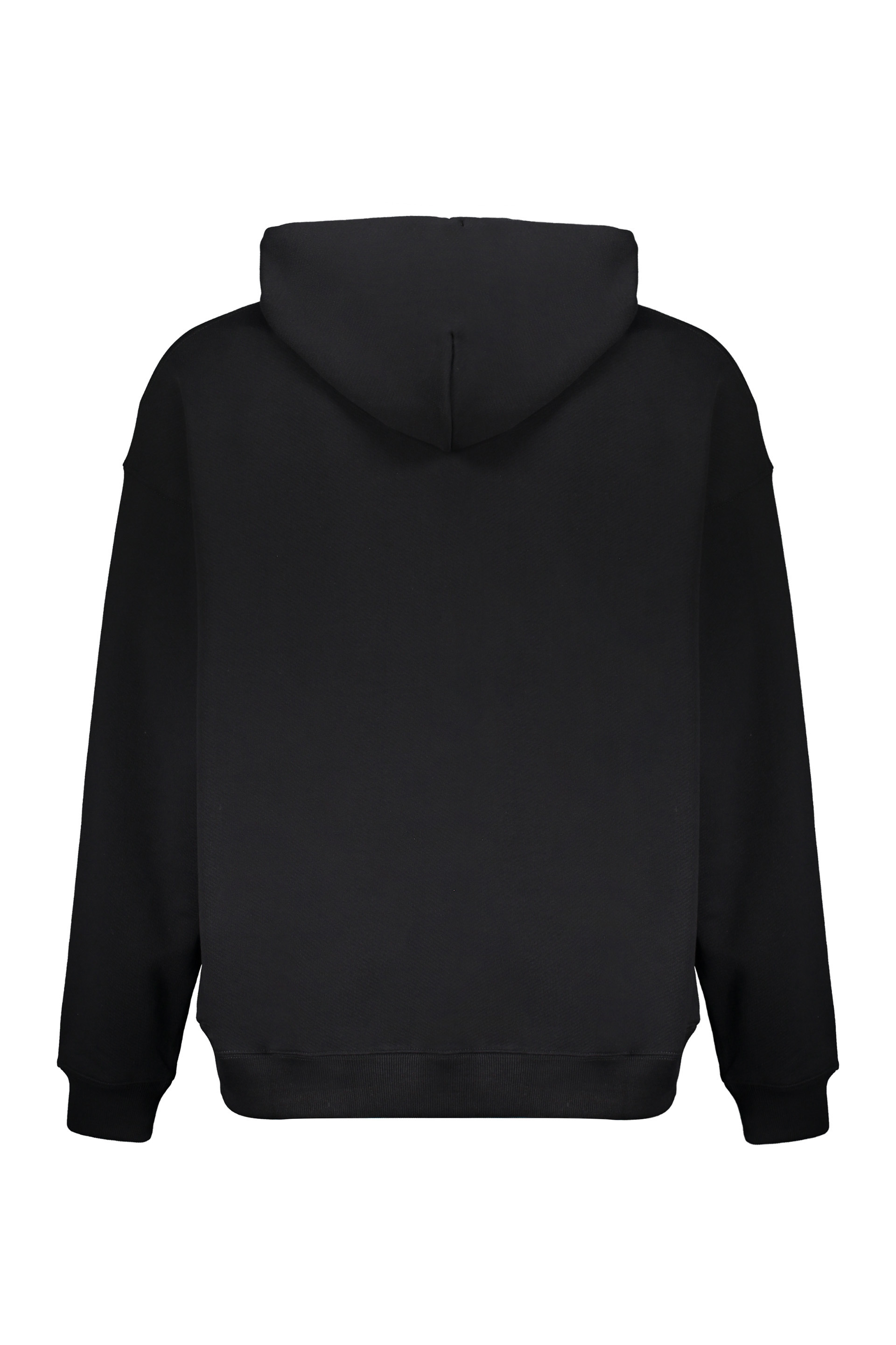Off-white Bookish Printed French Cotton-terry Hoodie In Black