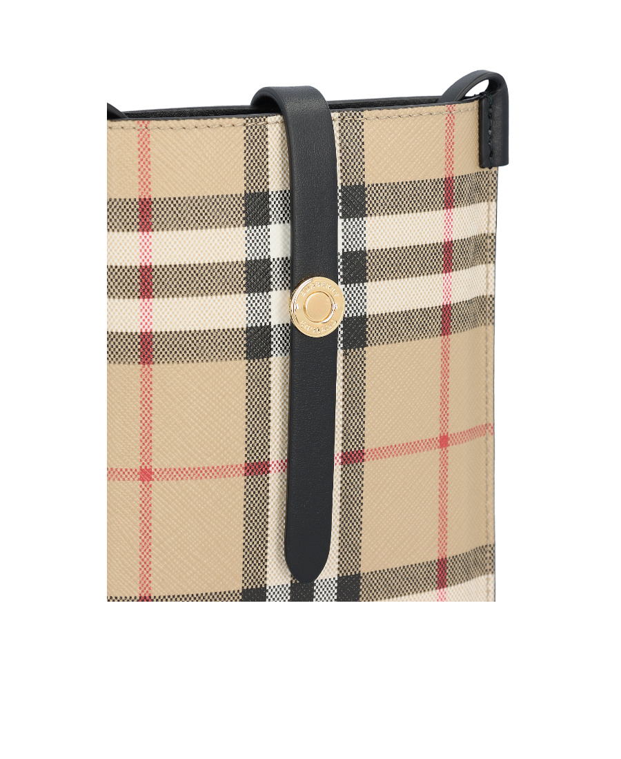 Burberry Check-pattern Mini Bag In Nude