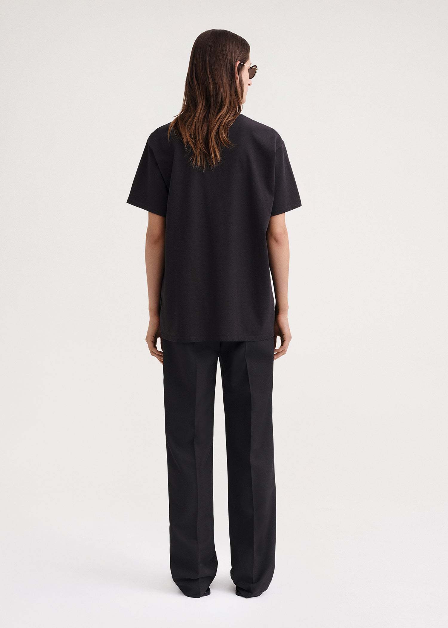 Totême Crew-neck Cotton T-shirt In Black