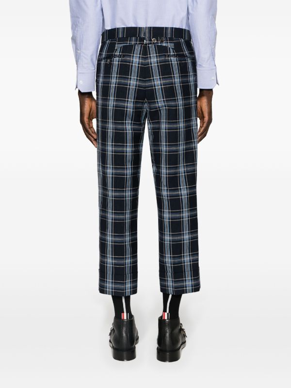 Thom Browne Low-rise Drop-crotch Tailored Trousers In Black