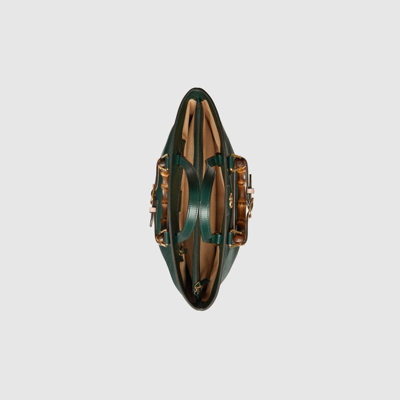 Gucci Medium Diana Leather Tote Bag In Green