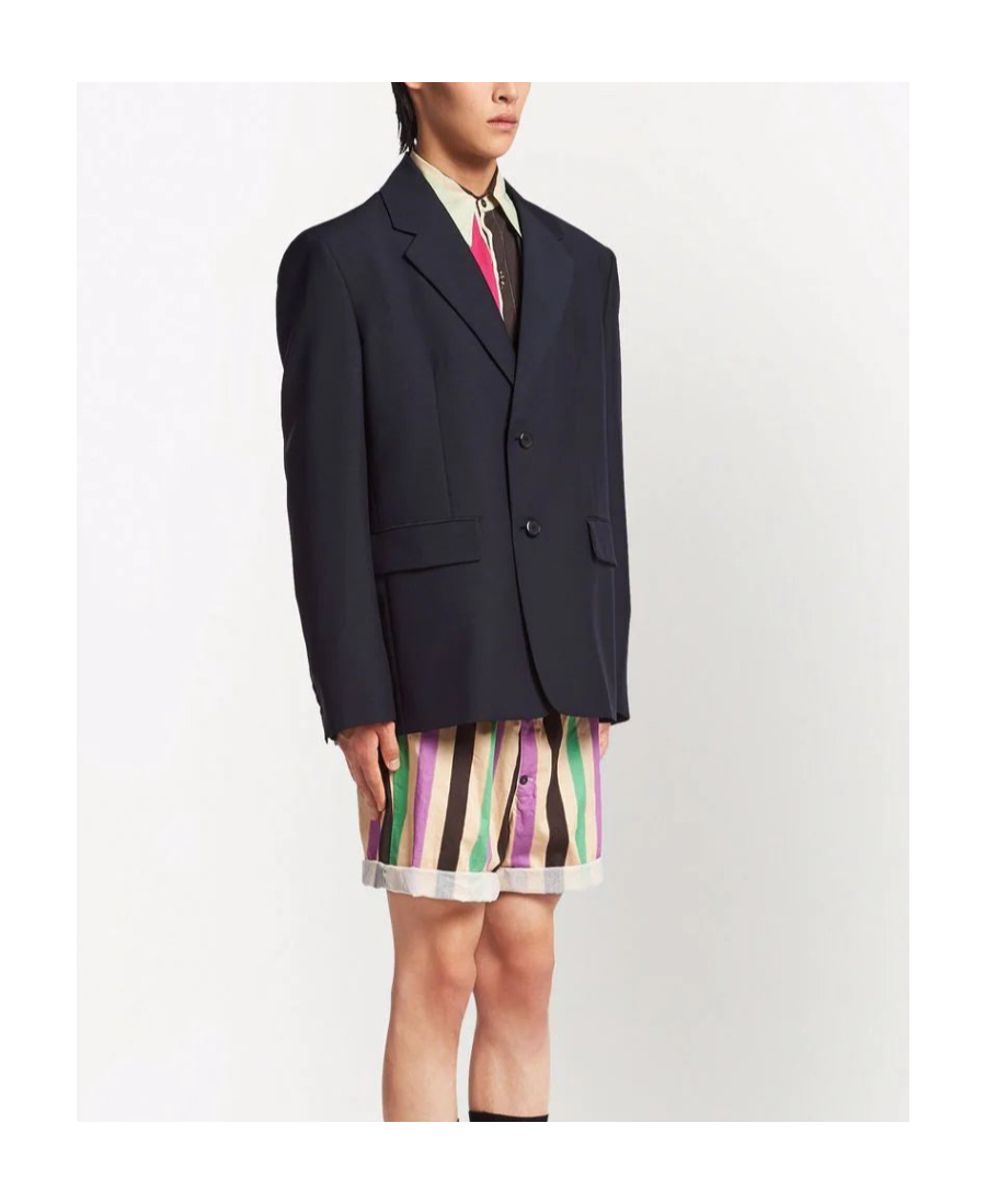 Prada Logo Blazer In Black