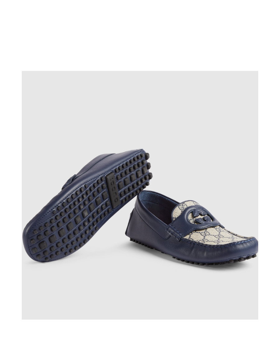 Gucci Interlocking G Driver Loafers In Black