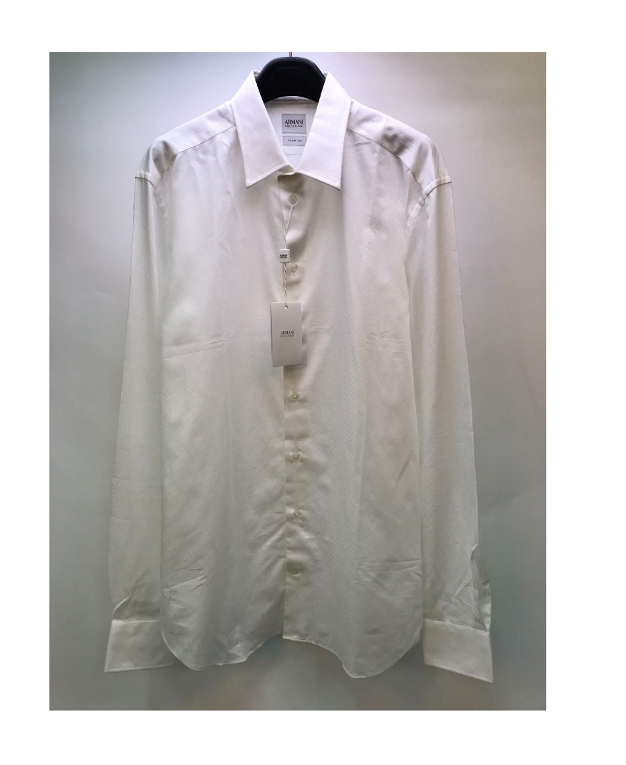 Armani Collezioni Long-sleeved Shirt In Gray
