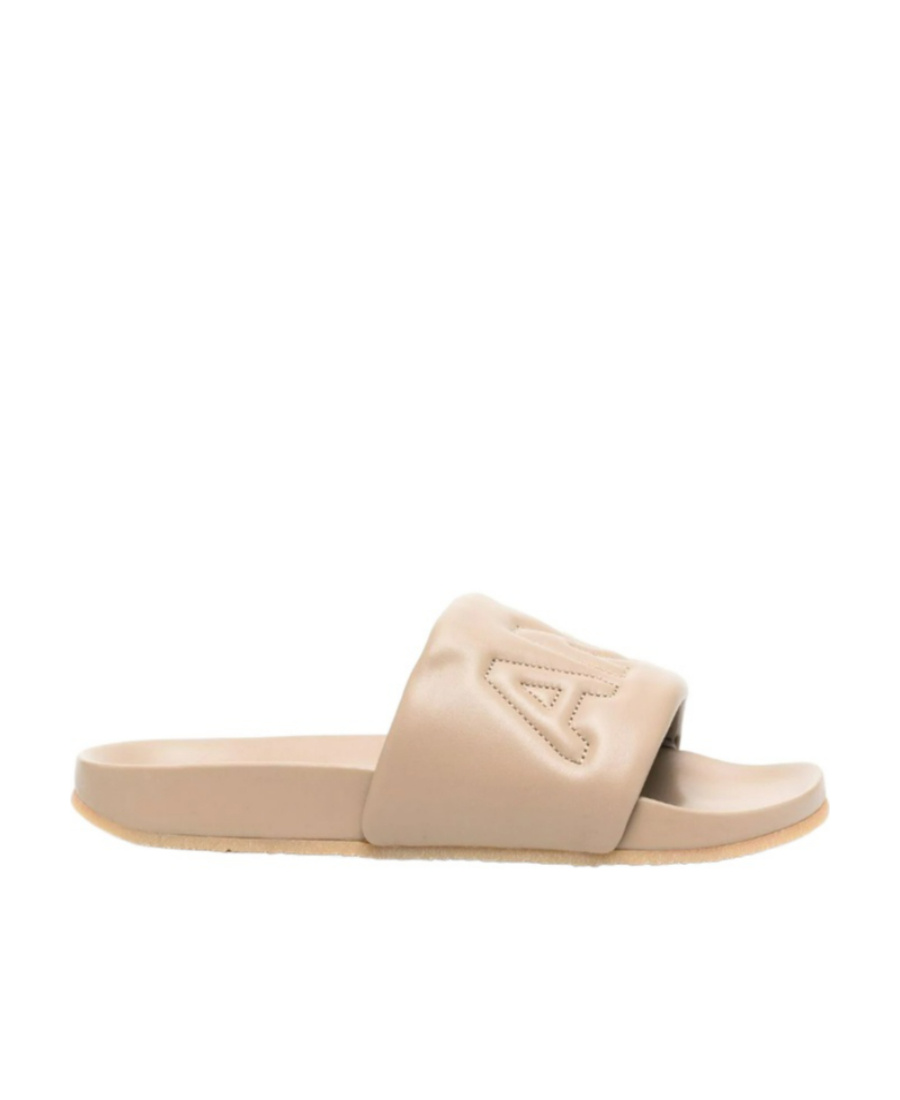 Ambush Logo Embossed Slides In Nude