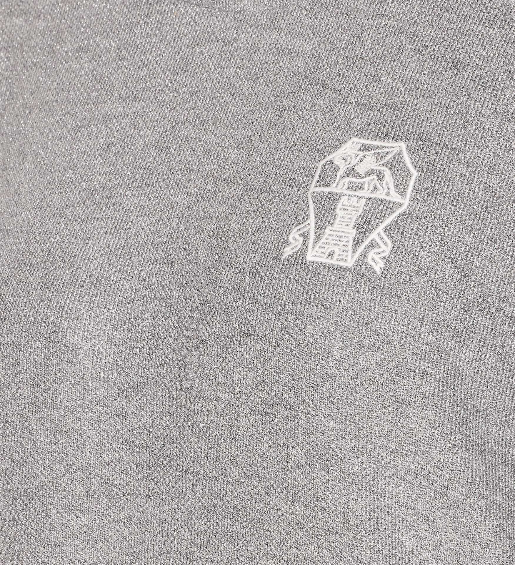 Brunello Cucinelli Grey Embroidered Logo Sweatshirt In Gray