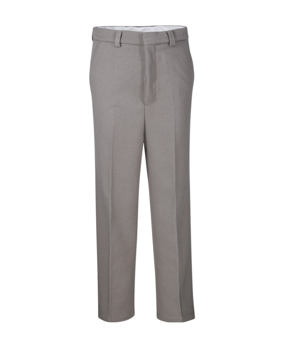 Shop Ami Alexandre Mattiussi Ami Paris Straight-leg Pleat-detailed Trousers In Gray