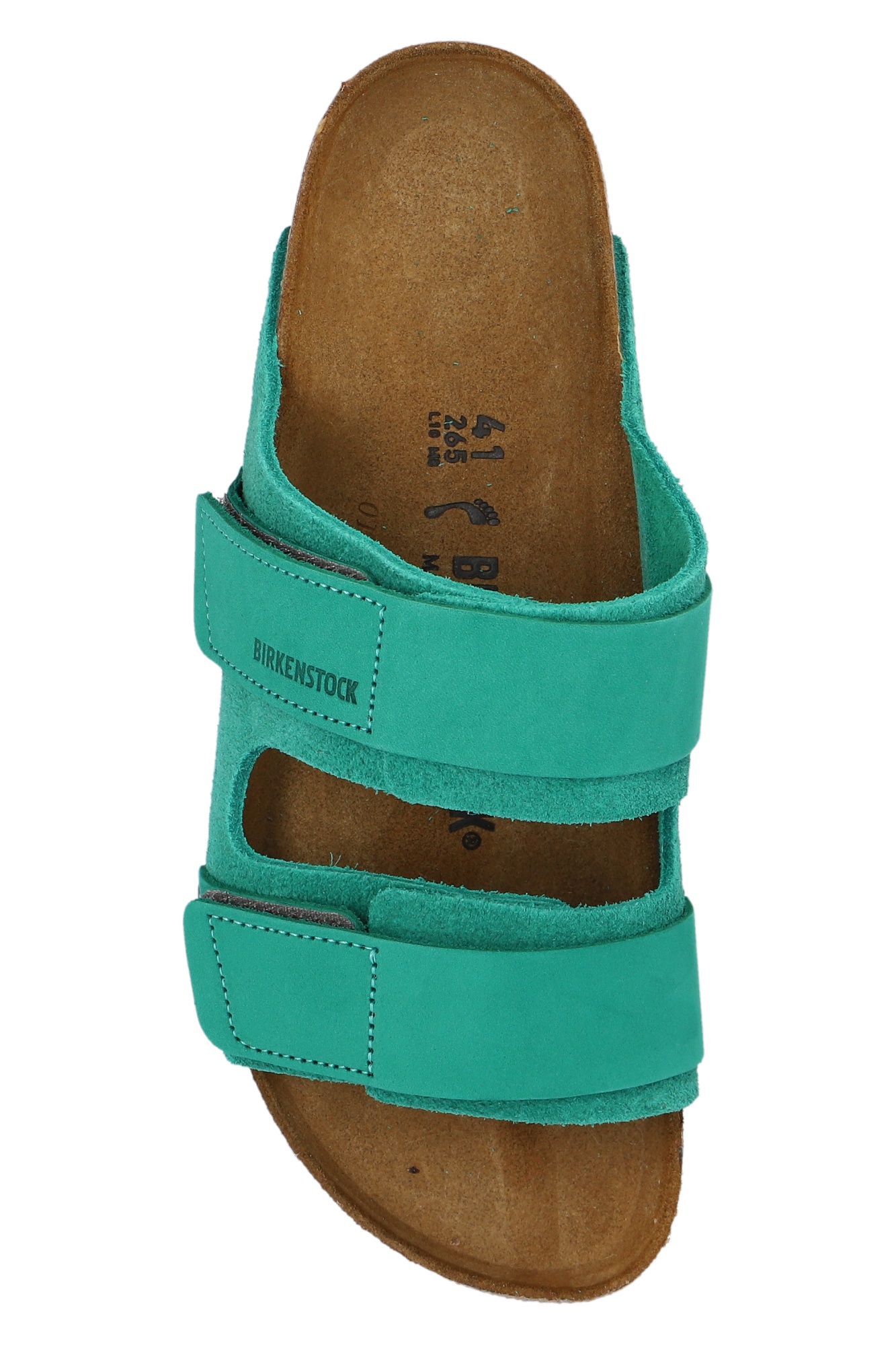 Birkenstock Uji Touch-strap Suede Sandals In Green