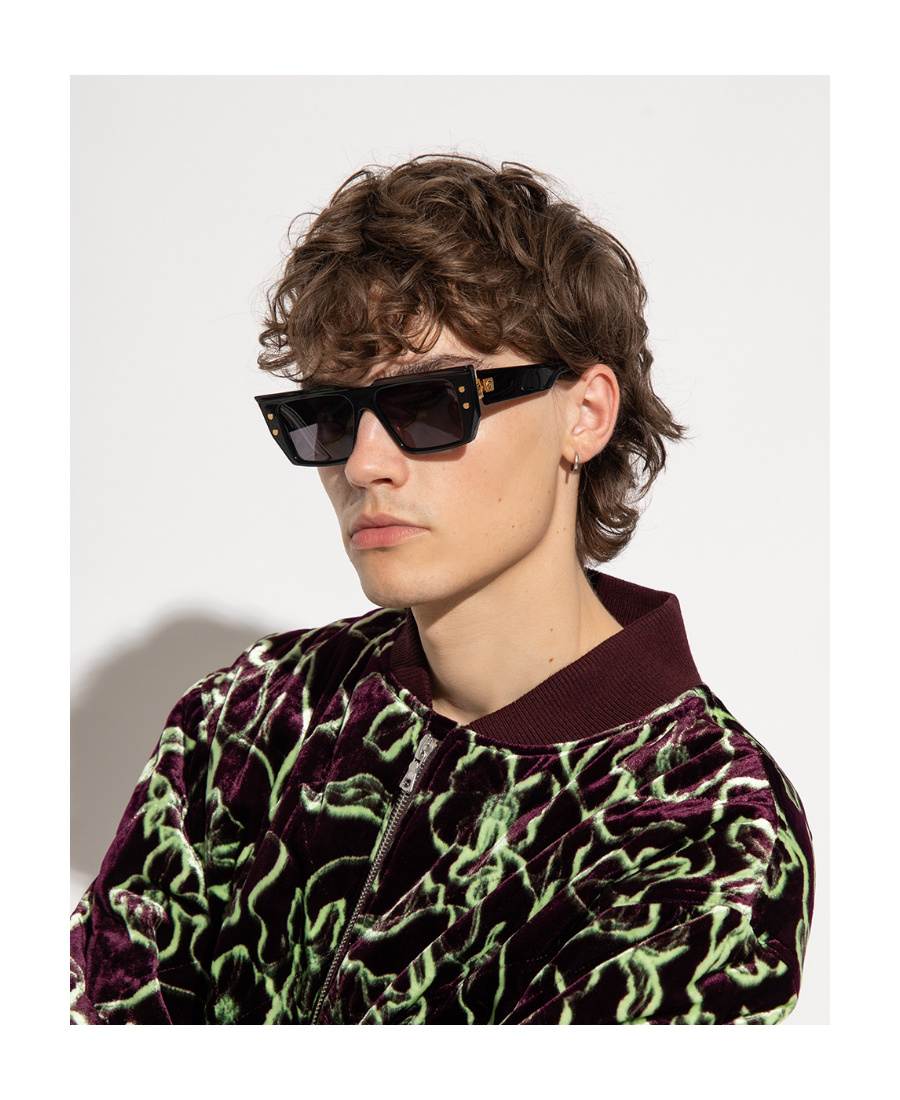 Balmain Logo Sunglasses In Gray