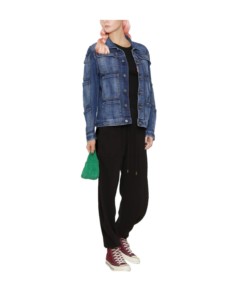 Dsquared2 Pocket-detailed Buttoned Denim Jacket In Blue