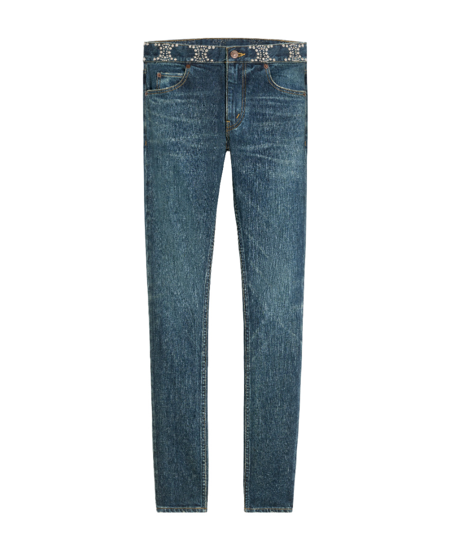Celine Neo Denim Trousers In Blue