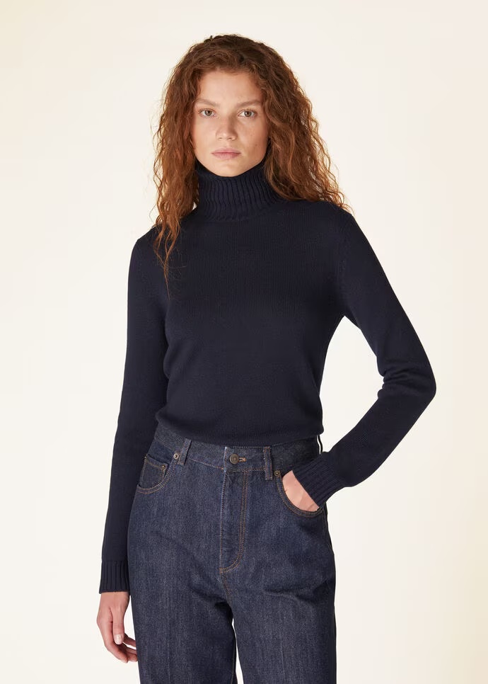Loro Piana Roll Neck Long Sleeved Jumper In Black