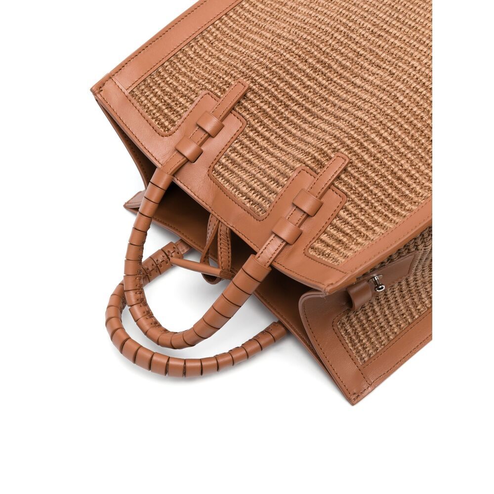 Casadei Baurivage Woven Tote Bag In Brown