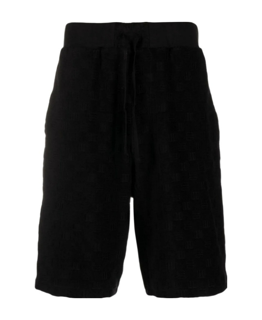 Ambush Monogram Towelling-finish Track Shorts In Black