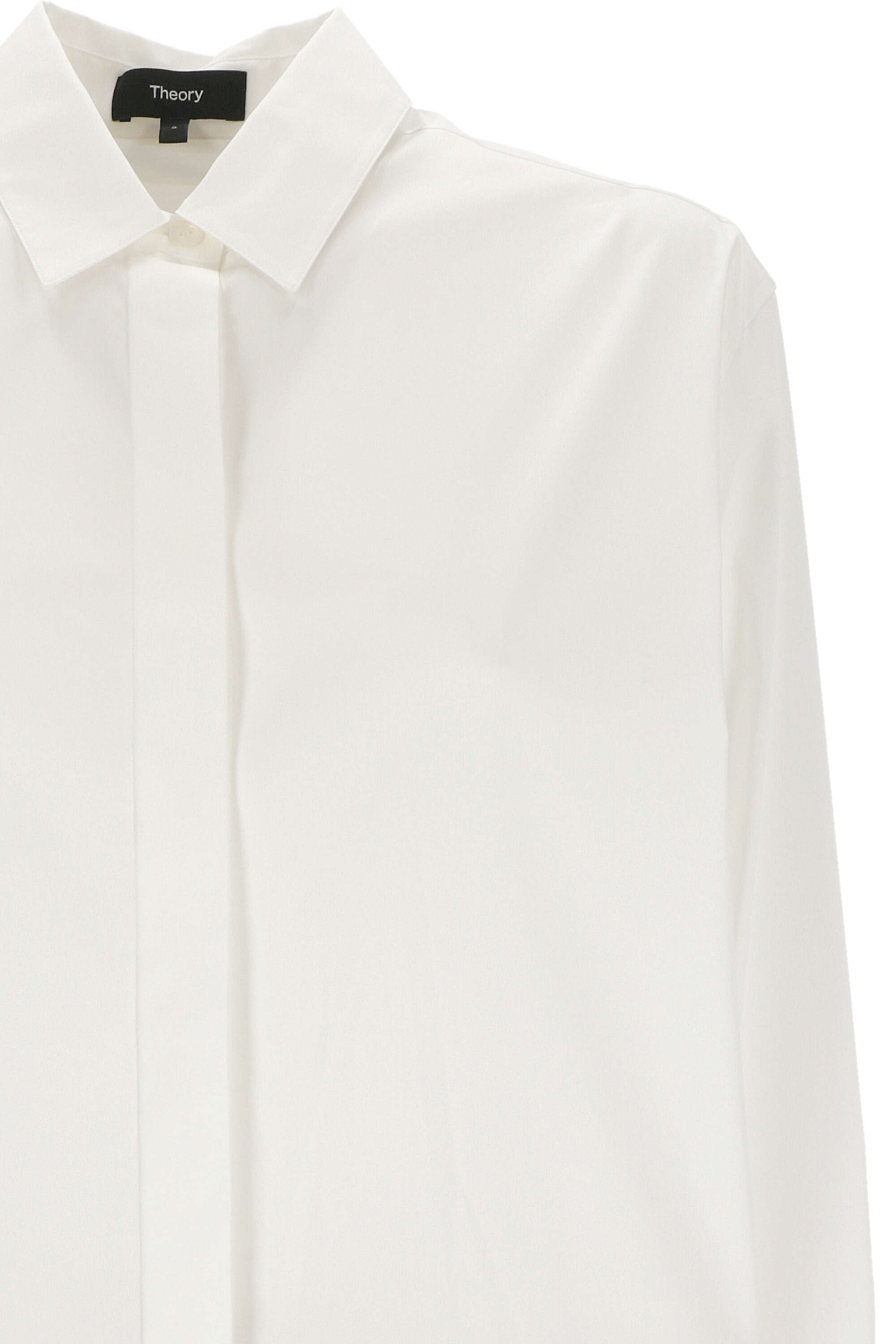 Theory Buttoned Oversize Shirt In White