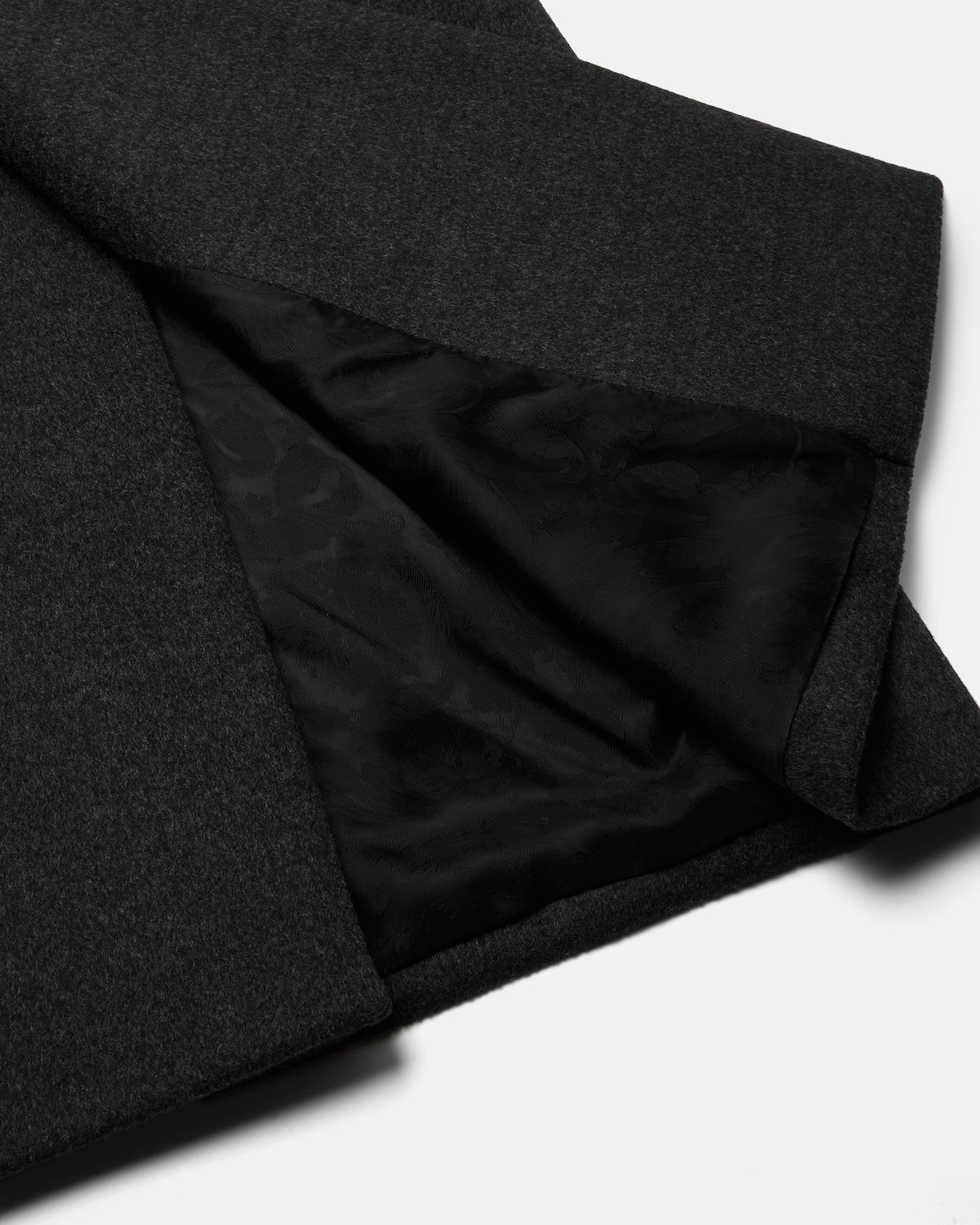 Versace Wool Double-breasted Pea Coat In Black